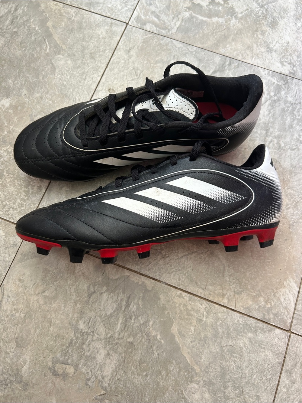 Adidas Black/White Soccer Cleats